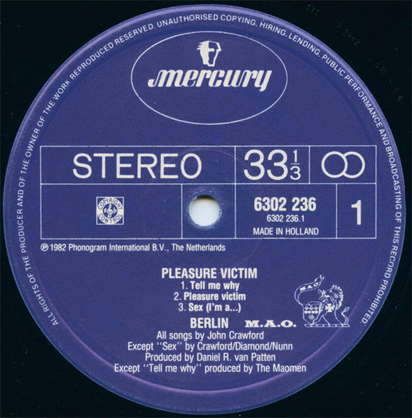 Berlin : Pleasure Victim (LP, Album)