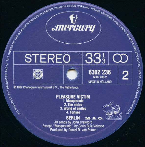 Berlin : Pleasure Victim (LP, Album)