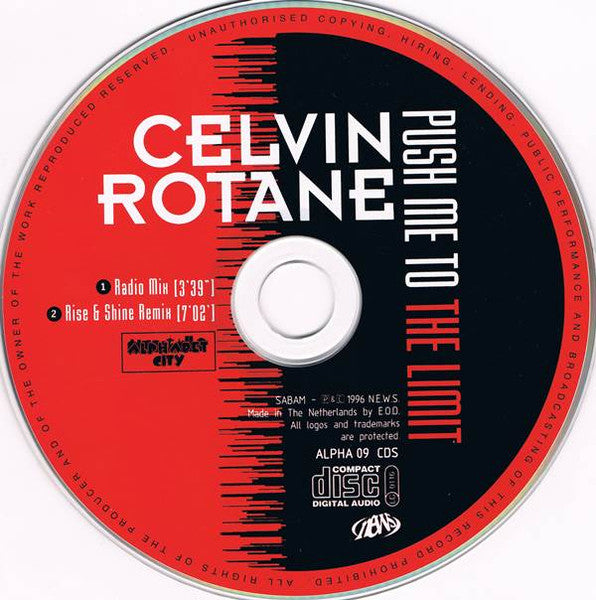 Celvin Rotane : Push Me To The Limit (CD, Single, Car)