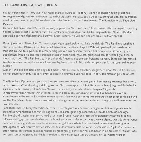 The Ramblers : Farewell Blues (CD)