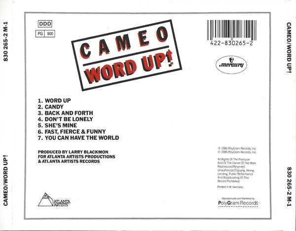 Cameo : Word Up! (CD, Album)