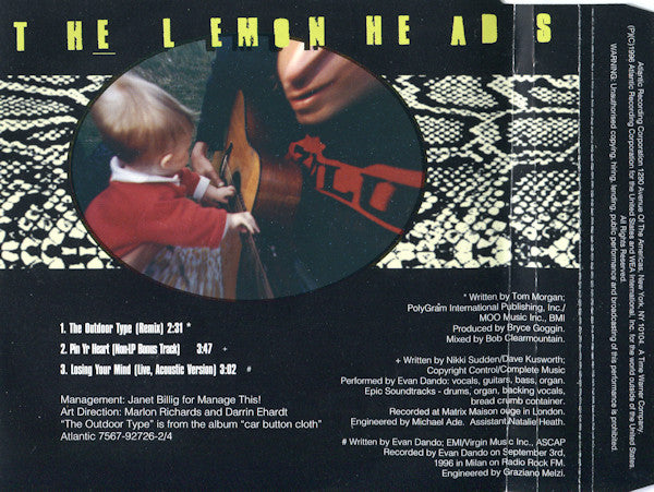 The Lemonheads : The Outdoor Type (CD, Single)