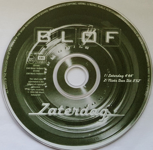 Bløf : Zaterdag (CD, Single)