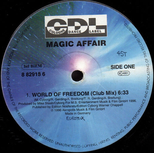 Magic Affair : World Of Freedom (12")