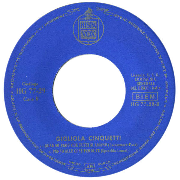 Gigliola Cinquetti : No Tengo Edad Para Amarte = Non Ho L'eta' (Per Amarti) (7", EP)