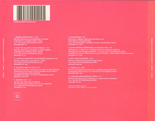 Various : Channel 1 - A Compilation Of Output Recordings (CD, Comp)
