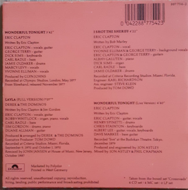 Eric Clapton / Derek & The Dominos : Wonderful Tonight / Layla (CD, Maxi)