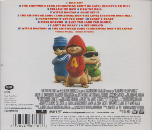 The Chipmunks : Alvin And The Chipmunks: Original Motion Picture Soundtrack (CD)