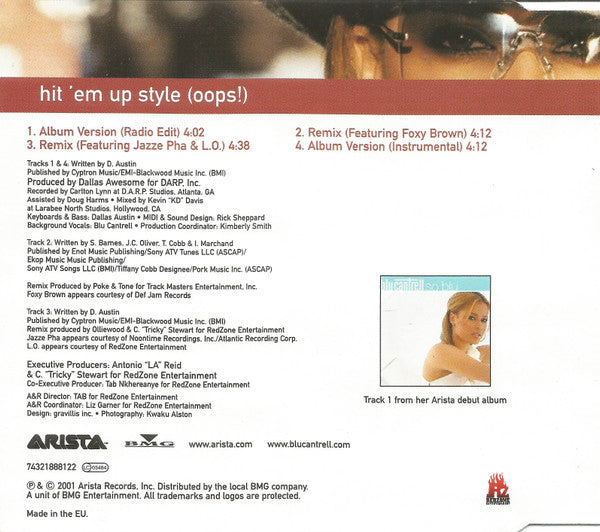 Blu Cantrell : Hit 'Em Up Style (Oops!) (CD, Maxi)