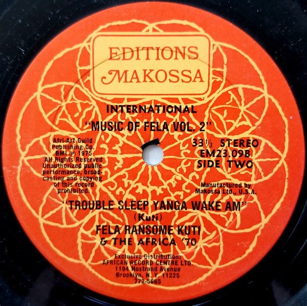 Fela Kuti & Africa 70 : Music Of Fela Volume 2: Question Jam Answer (LP)