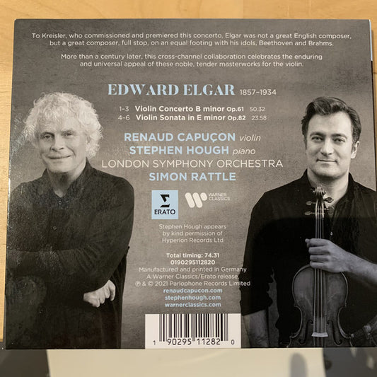 Sir Edward Elgar - Renaud Capuçon, Sir Simon Rattle, Stephen Hough, London Symphony Orchestra : Violin Concerto / Violin Sonata (CD, Album)