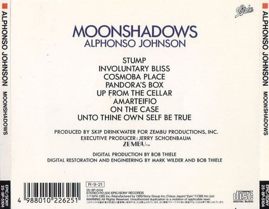 Alphonso Johnson : Moonshadows (CD, Album, RE)