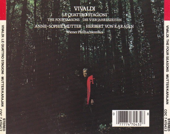 Antonio Vivaldi - Anne-Sophie Mutter, Herbert von Karajan, Wiener Philharmoniker : Le Quattro Stagioni = The Four Seasons = Die Vier Jahreszeiten (CD, Album)