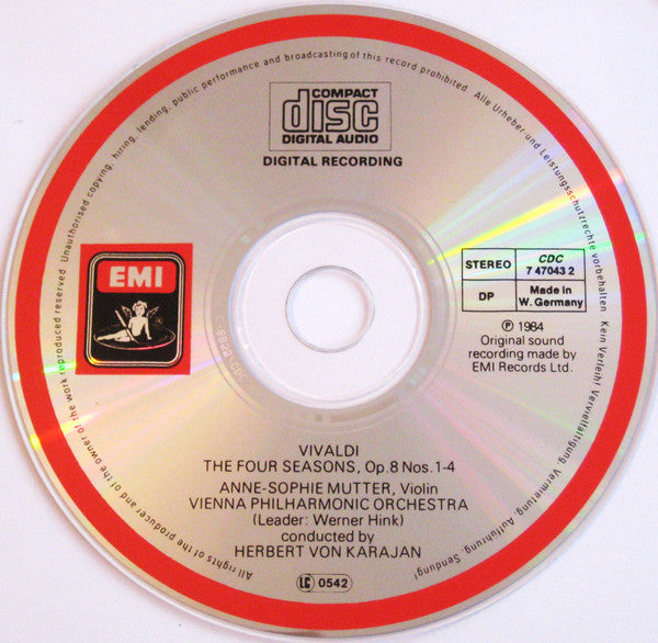 Antonio Vivaldi - Anne-Sophie Mutter, Herbert von Karajan, Wiener Philharmoniker : Le Quattro Stagioni = The Four Seasons = Die Vier Jahreszeiten (CD, Album)