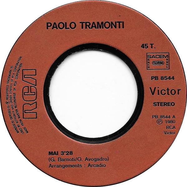 Paolo Tramonti : Mai (7", Single)