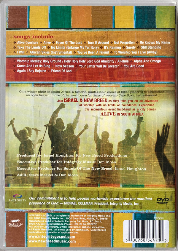 Israel & New Breed : Alive In South Africa (DVD-V, Album)
