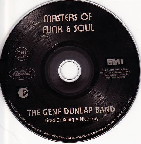 The Gene Dunlap Band : Tired Of Being A Nice Guy (CD, Album, Copy Prot., RE, RM)
