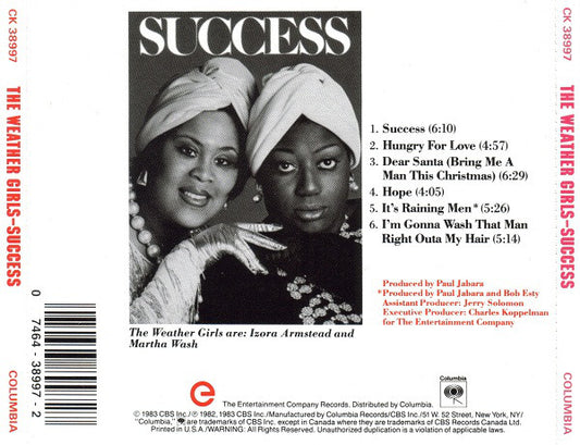 The Weather Girls : Success (CD, Album, RE)