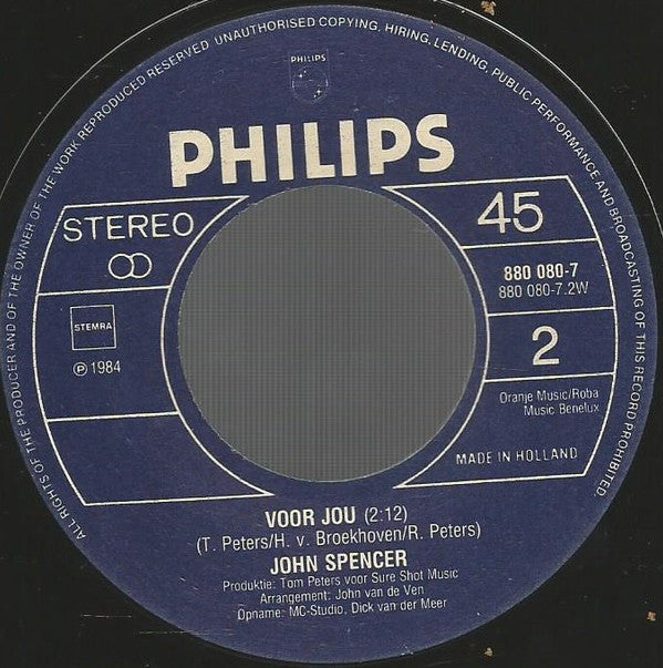 John Spencer En Lyda : Telefoonbaby (7", Single)