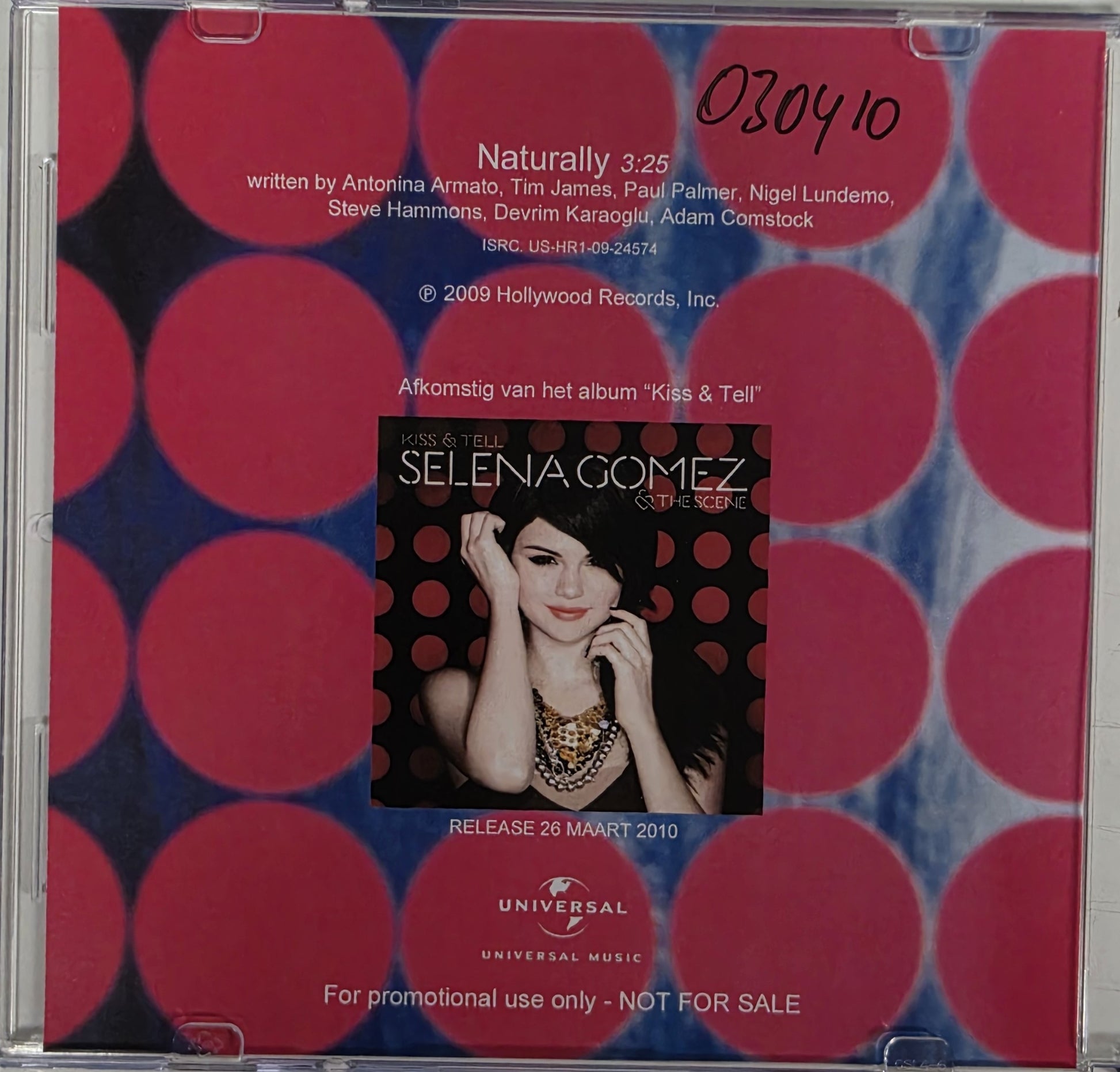 Selena Gomez & The Scene : Naturally (CDr, Single, Promo)