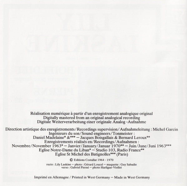 François-Adrien Boieldieu / Gabriel Pierné / Wolfgang Amadeus Mozart - Lily Laskine, Jean-Pierre Rampal : Concerto Pour Harpe / Concertstück Op. 39 / Concerto Pour Flûte Et Harpe KV 299 (CD)