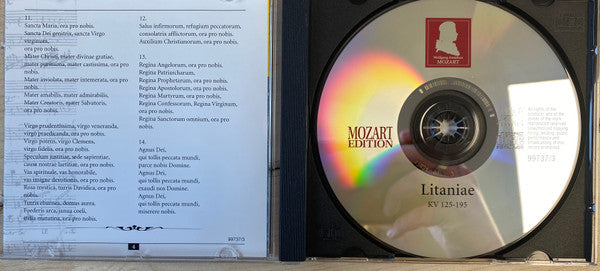 Wolfgang Amadeus Mozart : Litaniae KV 125-195 (CD)