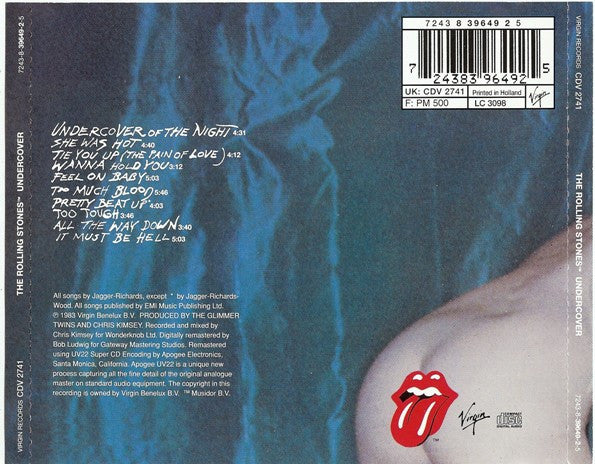 The Rolling Stones : Undercover (CD, Album, RE, RM, RP)