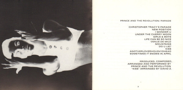 Prince And The Revolution : Parade (Music From The Motion Picture Under The Cherry Moon) (CD, Album, M/Print, RE)