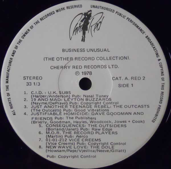 Various : Business Unusual (The Other Record Collection) (LP, Comp)
