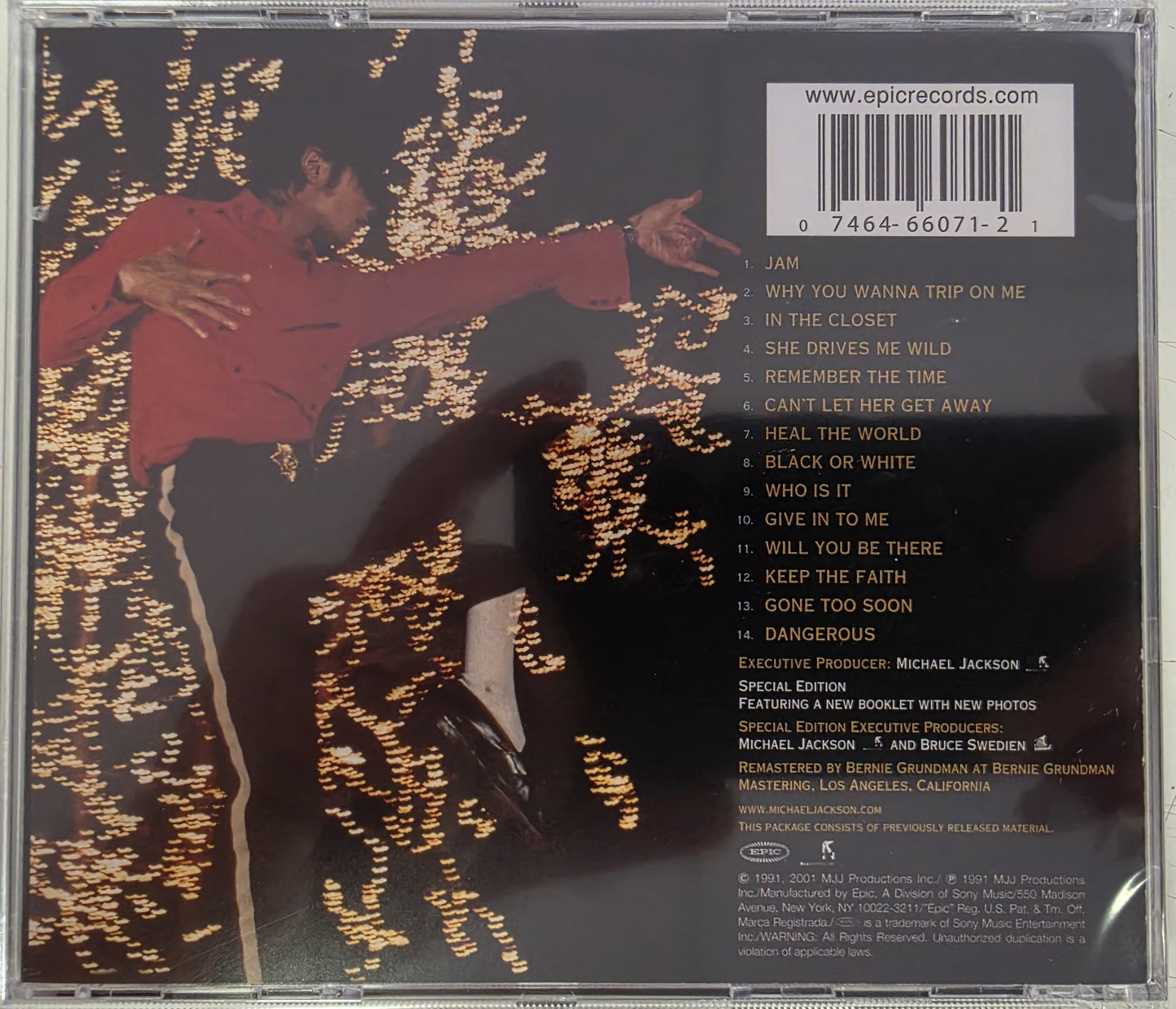 Michael Jackson : Dangerous (CD, Album, RE, RM, S/Edition)