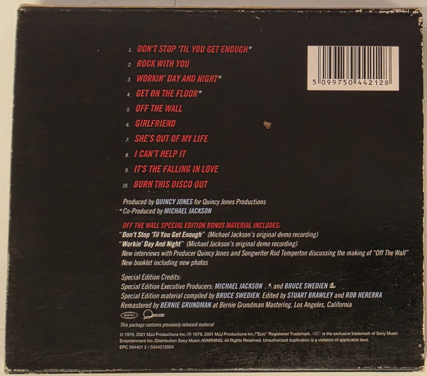 Michael Jackson : Off The Wall (CD, Album, RE, RM, S/Edition, Sli)