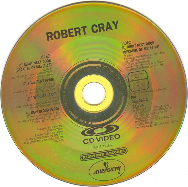 Robert Cray : Right Next Door (Because Of Me) (CDV, 5", Single, PAL)