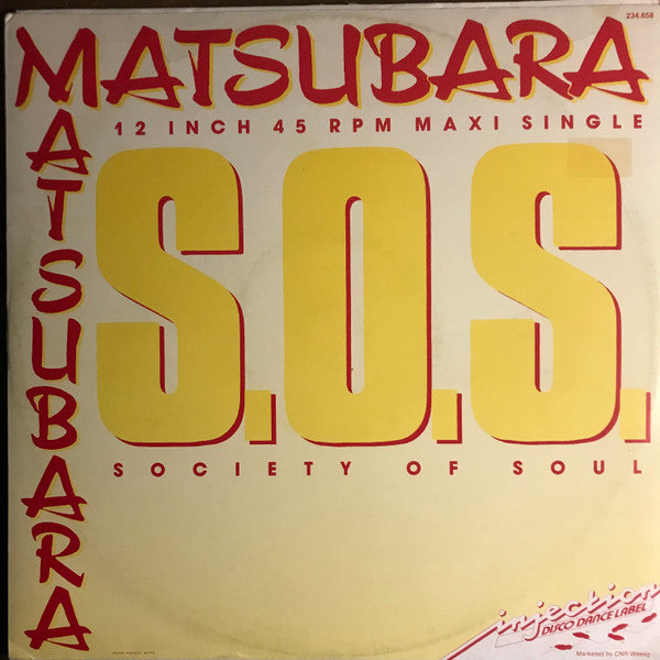 Masaki Matsubara : S.O.S. (Society Of Soul) (12", Maxi)