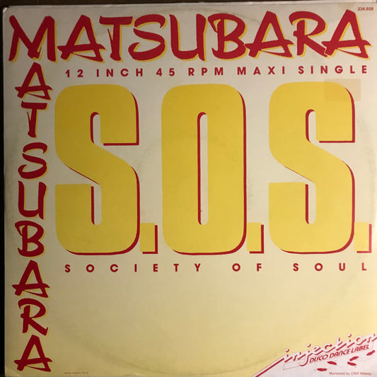 Masaki Matsubara : S.O.S. (Society Of Soul) (12", Maxi)