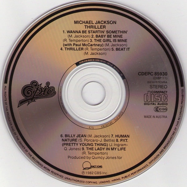 Michael Jackson : Thriller (CD, Album, RE)