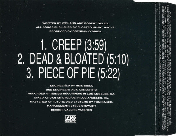 Stone Temple Pilots : Creep (CD, Single)