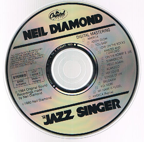Neil Diamond : The Jazz Singer (Original Songs From The Motion Picture) (CD, Album, RE)