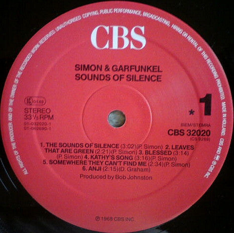 Simon & Garfunkel : Sounds Of Silence (LP, Album, RE)