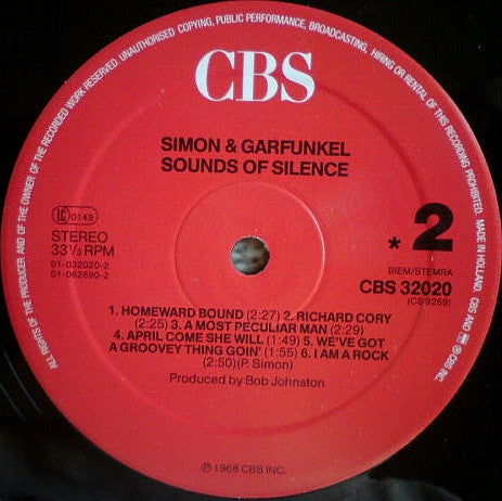 Simon & Garfunkel : Sounds Of Silence (LP, Album, RE)