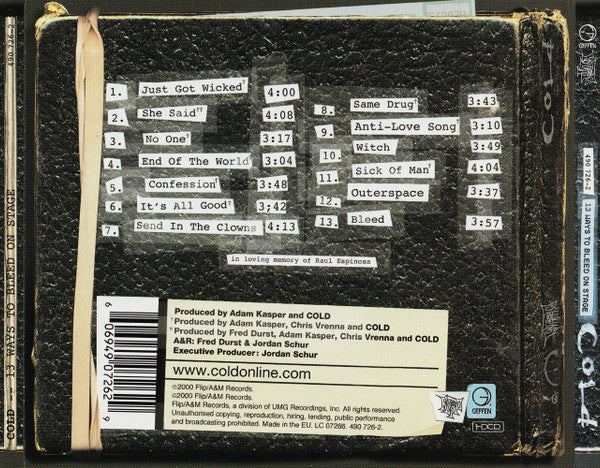 Cold (4) : 13 Ways To Bleed On Stage (HDCD, Album)