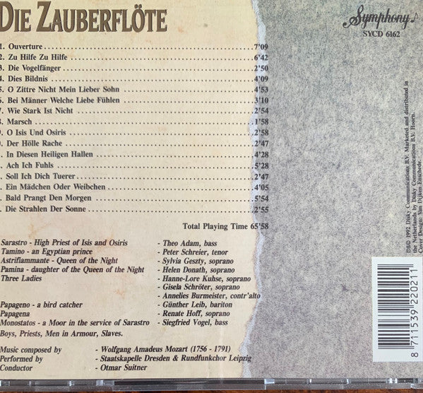 Wolfgang Amadeus Mozart, Staatskapelle Dresden, Theo Adam, Peter Schreier, Sylvia Geszty, Helen Donath : Die Zauberflöte, Highlights (CD, Album)