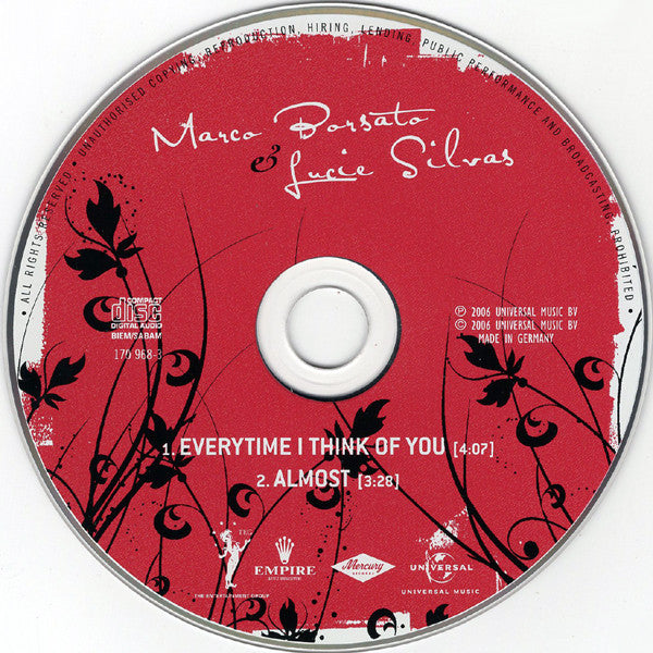 Marco Borsato & Lucie Silvas : Everytime I Think Of You (CD, Single)