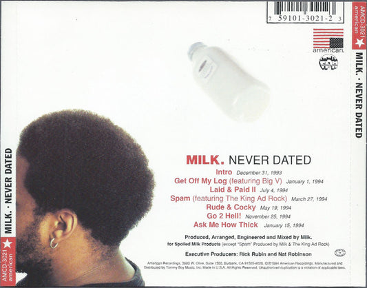Milk Dee : Never Dated (CD, EP)