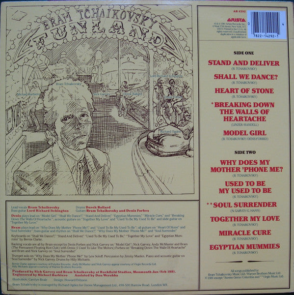 Bram Tchaikovsky : Funland (LP, Album, Hau)