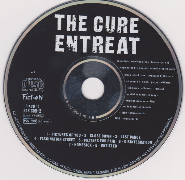 The Cure : Entreat (CD, Album)