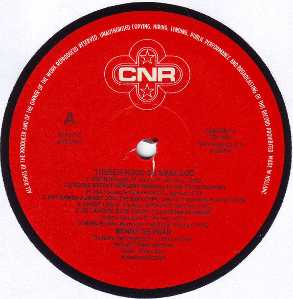 Benny Neyman : Tussen Rood En Smaragd (LP, Album)