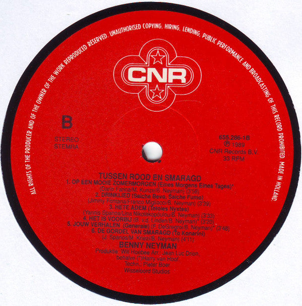 Benny Neyman : Tussen Rood En Smaragd (LP, Album)