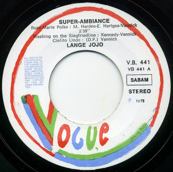 Lange Jojo : Super-Ambiance (7", Single)