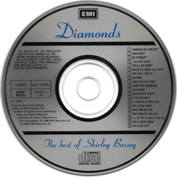 Shirley Bassey : Diamonds: The Best Of Shirley Bassey (CD, Comp)