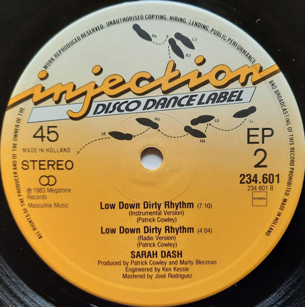 Sarah Dash : Low Down Dirty Rhythm (12", EP)
